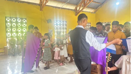 “Pelayanan Koor Anak Asrama Don Bosco St. Dominikus Savio di Stasi St. Stefanus Kalembu Bila, 1 Maret 2026”