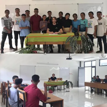 Alumni berjumpa & berdiskusi dengan Steffen dari Don Bosco Mondo dihari Don Bosco day 2023